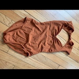 Burnt orange leotard/bodysuit
